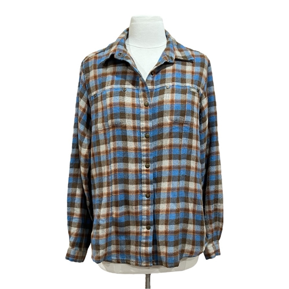 Woolrich Bluebell Plaid Flannel Button Down Shirt Size Medium